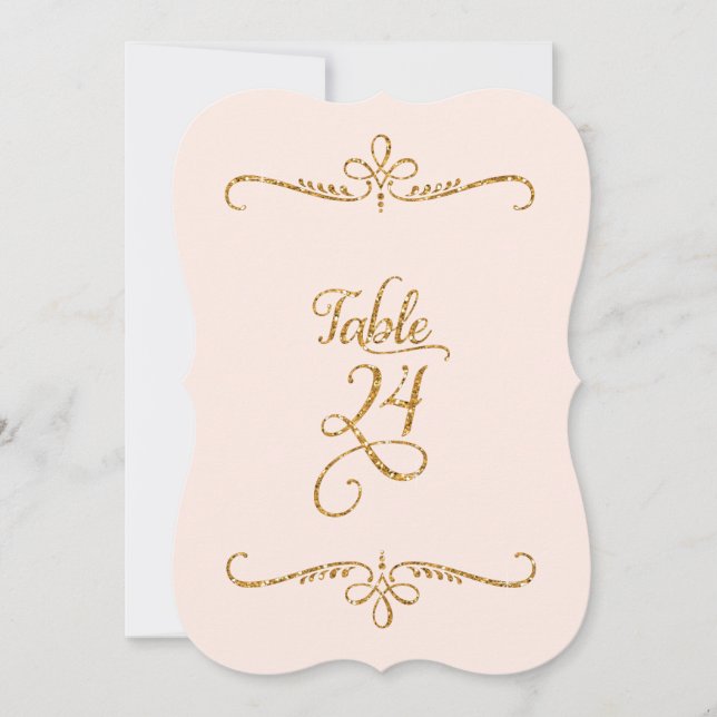 Convite Tabela Número 24, Recepções de Letra de Script de  (Frente)