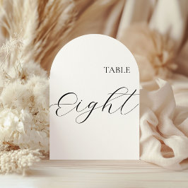 Convite Table Number Eight Card