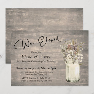 Convite Tábuas Gastas pelo Tempo com Flores Silvestres Nós