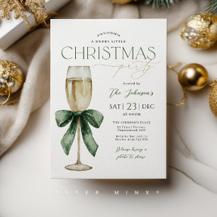 Convite Taca de Champanhe do Champanhe da Festa de Natal V