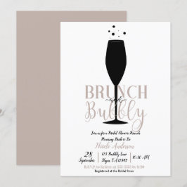 Convite Taça de champanhe preto Brunch Espumante Brunch nu