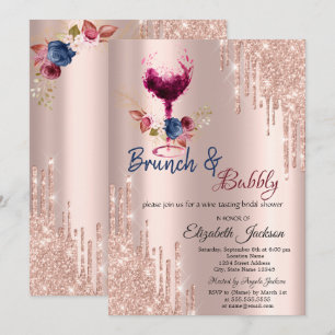 Convite Taca de Vinho, Brunch de Gotas e Brunch Espumante