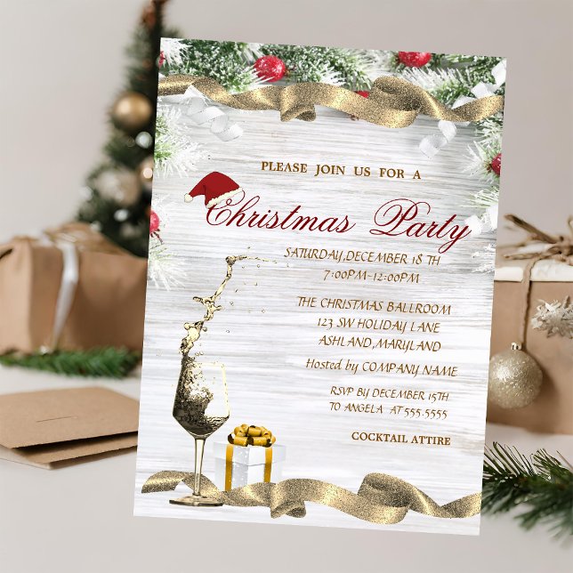 Convite Taca de Vinho,Presente Pinheiro Corporate Natal  (Criador carregado)