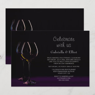 Convite Taca de Vinho Recepção de Casamento Festa