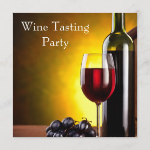 Convite Tacaça de Vinho Tinto Garrafa de Vinho Festa de De