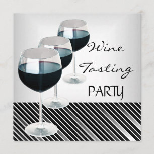 Convite Taças Para Drinks Festa de Degustação de Vinhos Pr