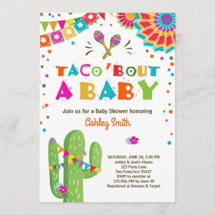 Convite Taco Bout a Baby Fiesta Chá de fraldas