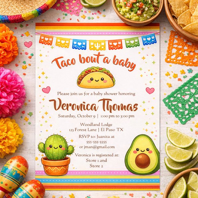Convite Taco bout a Baby Shower (Criador carregado)