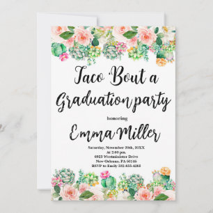 Convite Taco 'Bout a Graduation Fiesta