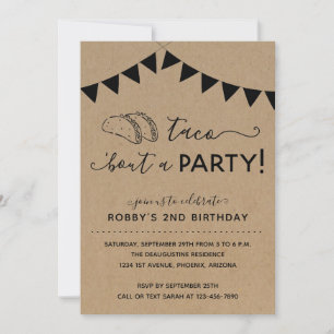 Convite Taco 'Bout a Party Birthday Invation