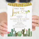 Convite Taco Bout Love Cactus Fiesta Festa de noivado<br><div class="desc">Taco Bout Love cactus festa de noivado Convite Taco sobre o amor Cactus Fiesta Chá de panela</div>