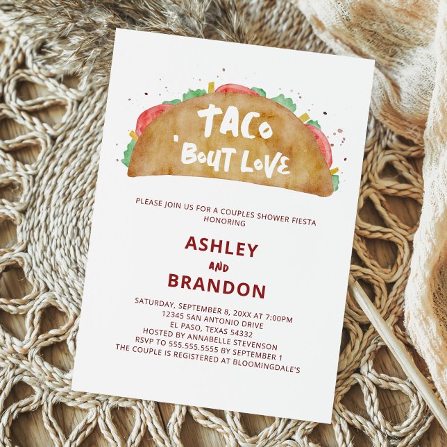 Convite Taco 'Bout Love Casal Fiesta (Criador carregado)