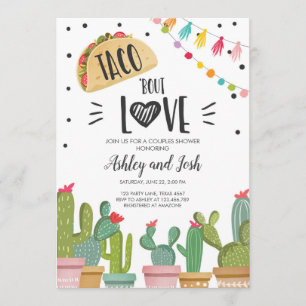 Convite Taco Bout Love Fiesta Casal Chá Invite Cactus