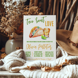 Convite Taco 'Bout Love! Tacos e Chá de panela de tequila