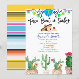 Convite Taco Bout Um chá de fraldas De Cacto Para Bebê Con