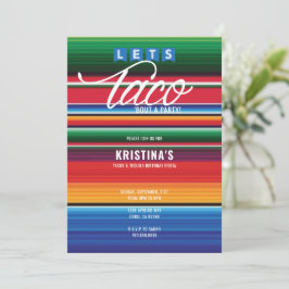 Convite Taco Bout um tema do partido Colorida Mexicana Fie