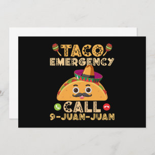 Convite Taco Emergency Call Funny Cinco de Mayo Mexicano