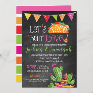 Convite Taco sobre amor - Bridal Chalkboard