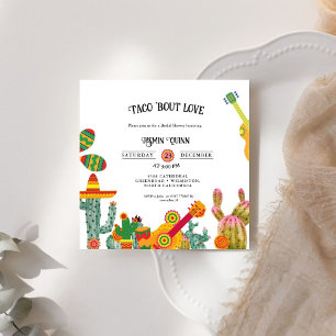 Convite Taco sobre o casamento do chá de casais