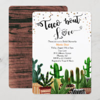 Taco 'sobre o Chá de panela do Love Cactus