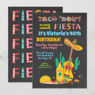 Convite Taco sobre um Aniversário do México