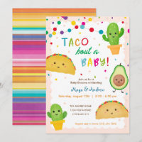 Taco sobre um bebê - chá de fraldas tema fiesta
