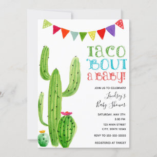 Convite Taco sobre um bebê!Convite de aniversário