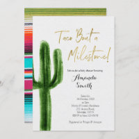 Taco sobre um marco Chá de fraldas Cactus