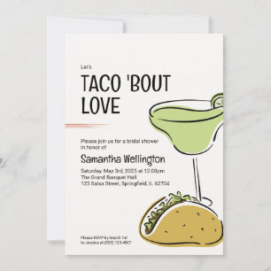 Convite Taco Themed Chá de panela Invite