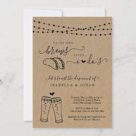 Convite Tacos & Brews Após Recepção de Casamento Sem Cerim