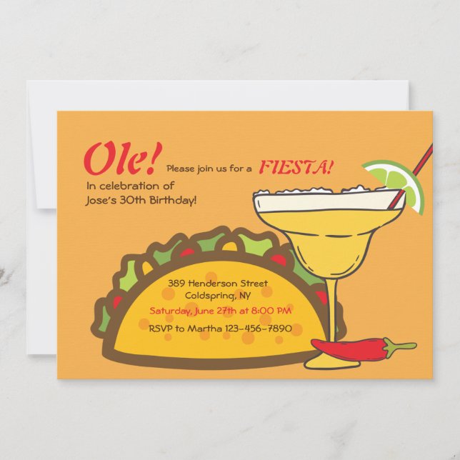 Convite Tacos e Margaritas (Frente)