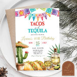 Convite Tacos e Tequila 40th Adult Birthday Fiesta<br><div class="desc">Tacos e Tequila aniversário de 40 anos Fiesta, Margaritas Mexicana Birthday Invitation, Nacho Média Cactus Festa de aniversário, Vamos Fiesta, Taco Y Tequila 50th Birthday Invitation, Margaritas e Senorita Festa de aniversário, Taco e Tequila Adult Foliday, Santa Guacamole Christmas Holiday Party, Vamos Fiesta 50th Festa de aniversário, Margaritas Festa de...</div>