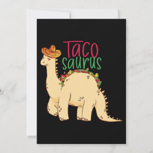 Convite Tacosaurus Funny Cinco de Mayo Taco Dinossaur Love