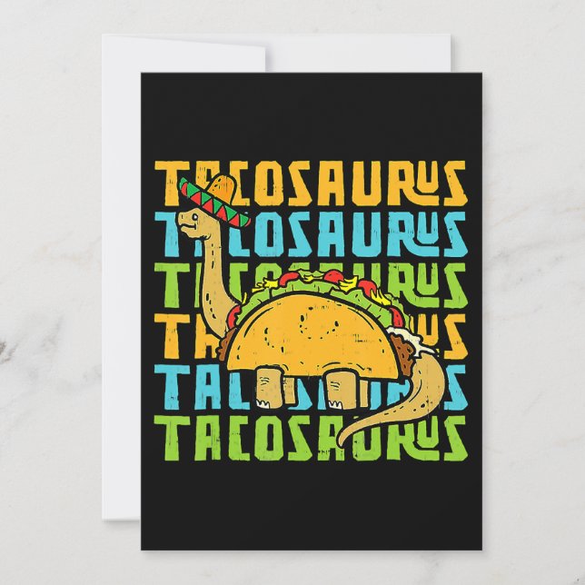 Convite Tacosaurus Taco Saurus Cinco De Mayo Funny Taco Di (Frente)