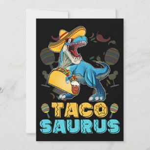 Convite Tacossauro Camisa Kid Taco Cinco de Mayo Kid Dinos