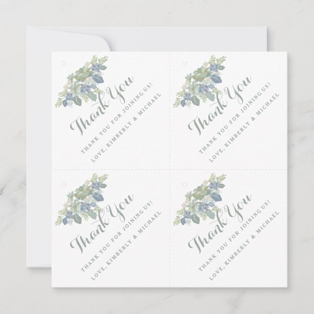 Convite Tag de Agradecimento Personalizado para Buquê Sucu (Frente)