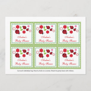 Convite Tag do favor do chá de fraldas da senhora