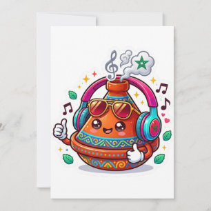 Convite Tajine Marroquina Kawaii Legal