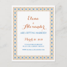 Talavera Azulejo Espanhol Save the Date