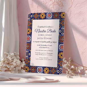 Convite Talavera Majólica Colorido Casamento Espanhol Clás