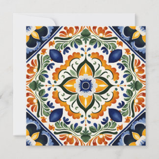 Convite Talavera vintage mexicano tudo em um casamento