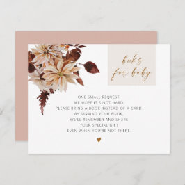 Convite TALIA Bohemian Terracotta Livros Florais para Bebê