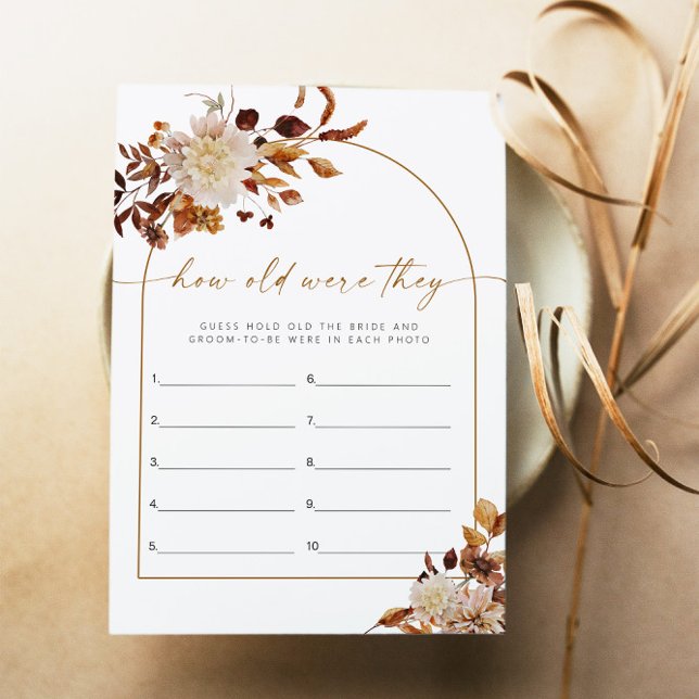 Convite TALIA Boho Dry Floral Quantos Anos Tinham (Criador carregado)