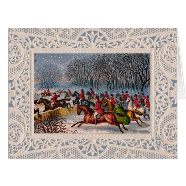 Convite Tally-Ho ou Grande Cartão de Saudação (Frente horizontal)