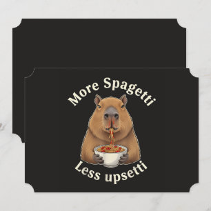 Convite Tampa Capivara Espaguete Piada - Mais Espaguete Me