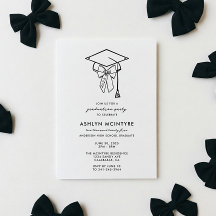 Tampa de Formatura Minimalista com Laço