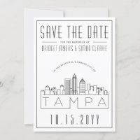 Tampa, Fl Wedding | Skyline Estilizado Salvar a Da