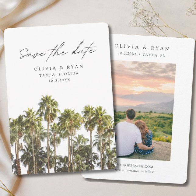 Convite Tampa Wedding Flórida Salve a Data (Tampa Wedding Florida Save the Date Invitation
)