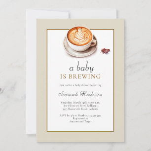 Convite Tan A Baby Está Fazendo Chá de fraldas De Café