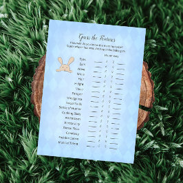 Convite Tan Bunny Blue Argyle Adivinha O Jogo Dos Recursos